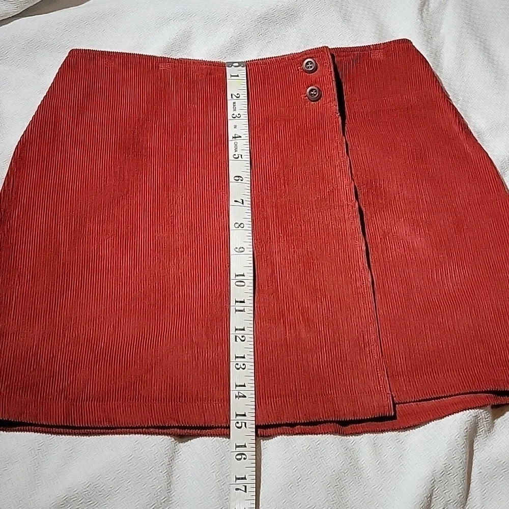 J.Crew Brick Red Corduroy Mini Skirt Size 6